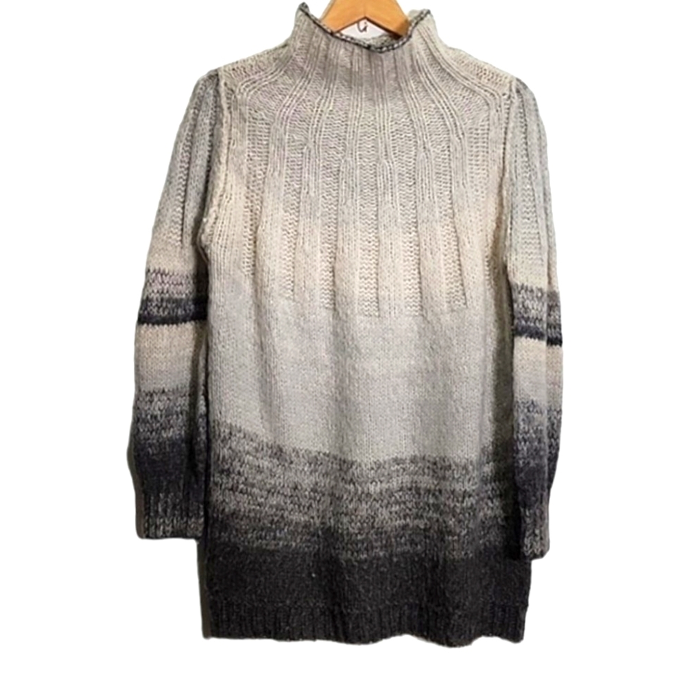Anthropology wool alpaca acrylic blend sweater size S